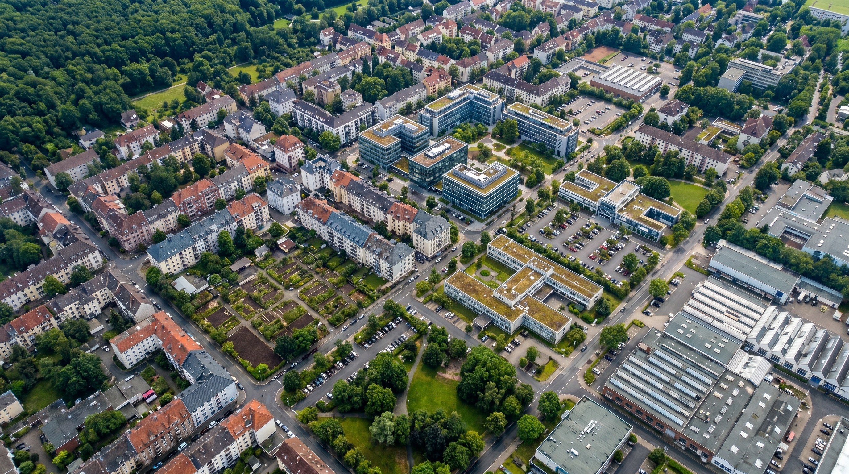 Aerial-Karte mit Objekten